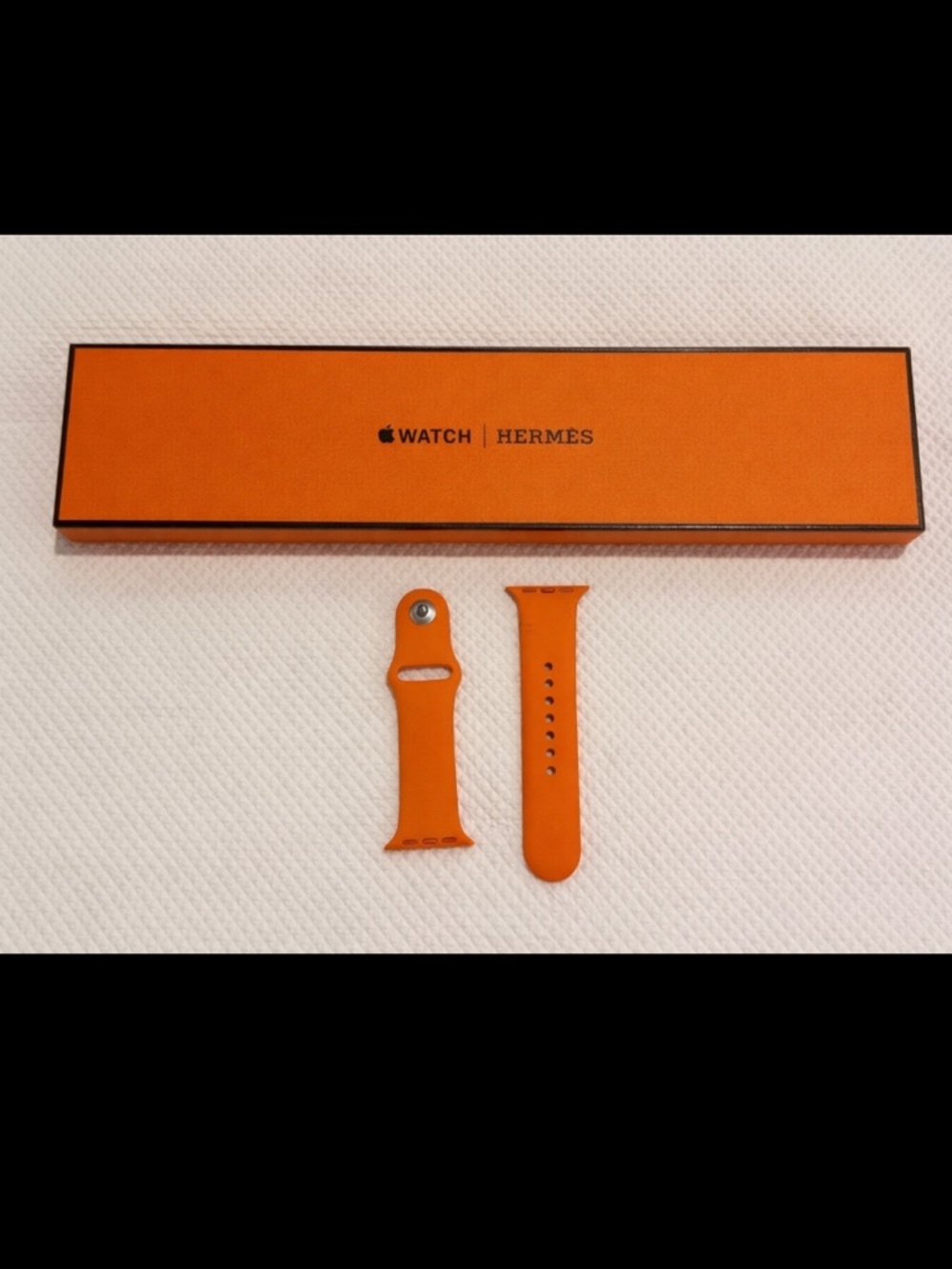Authentic Apple Watch Hermes orange sports band